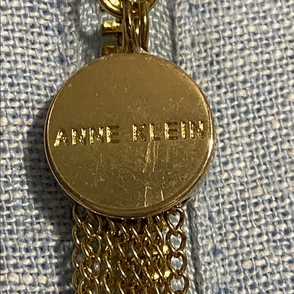 Anne Klein blue linen blend tunic top shirt blouse size LARGE - Picture 6 of 13